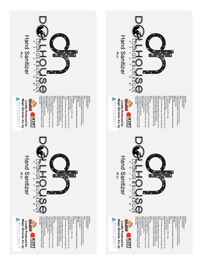 118 mL Label (Dollhouse Hand Sanitzer Label)